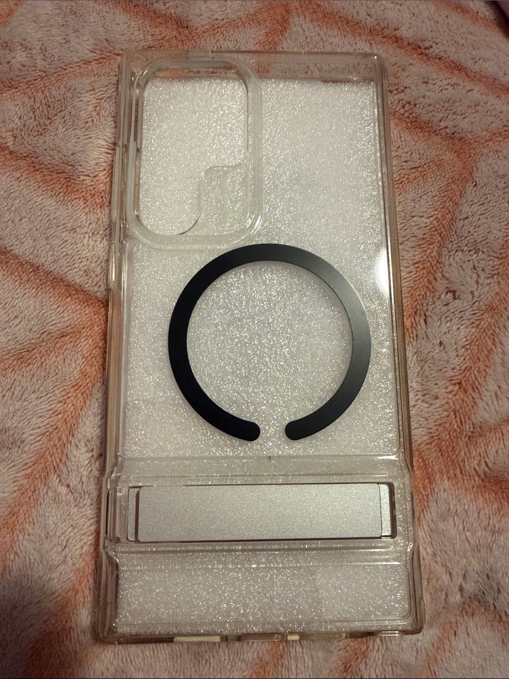 Clear Black-Accent Magnetic Compatible Phone Case